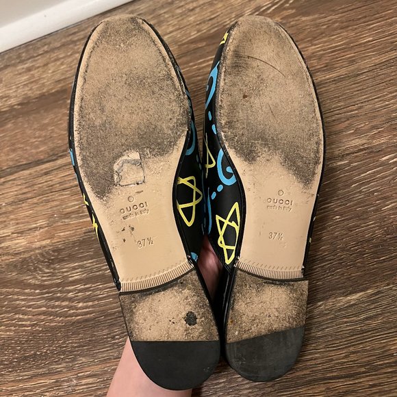 Gucci Princetown Ghost Star Leather Mules - Picture 4 of 6